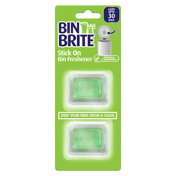 Bin Brite Stick-on Bin Refreshener – Ambientador autoadhesivo para cubos de basura, frescura duradera hasta 30 días