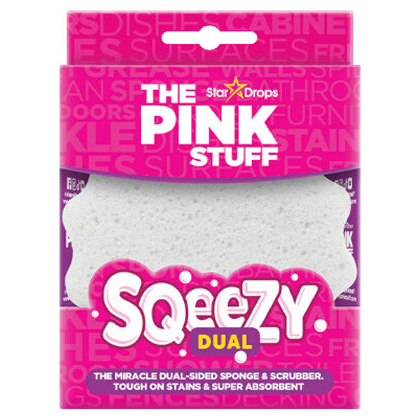 The Pink Stuff Sqeezy - Esponja exfoliante de doble cara blanca