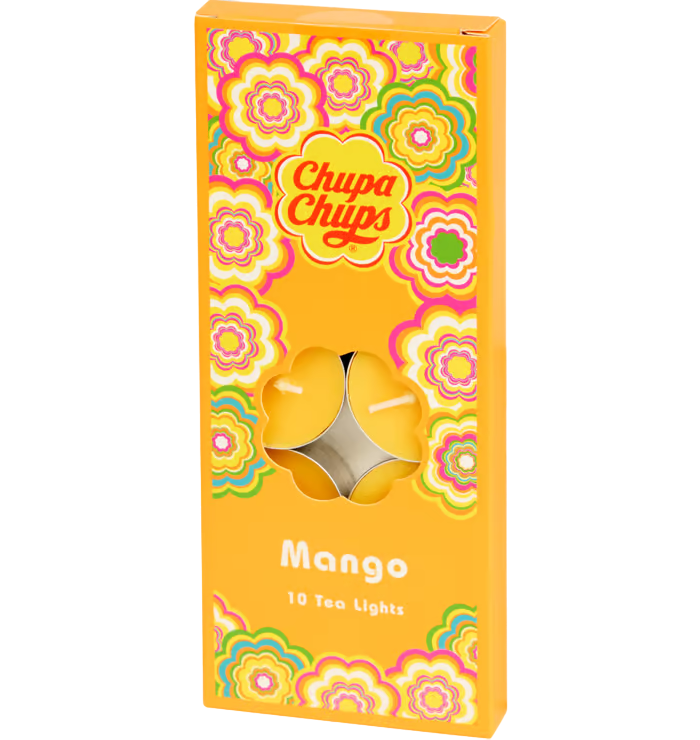 Chupa Chups Waxinelichtjes met geur 10 stuks - Mango